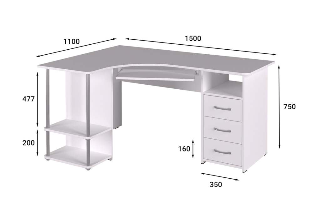 Размеры компьютерного стола