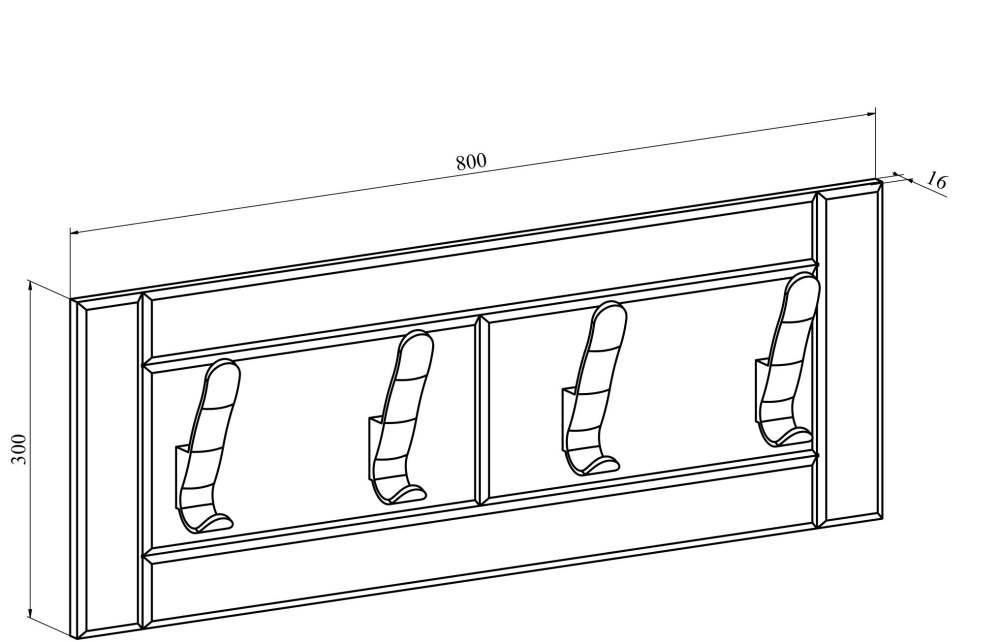 Вешалка «Изабель» размеры